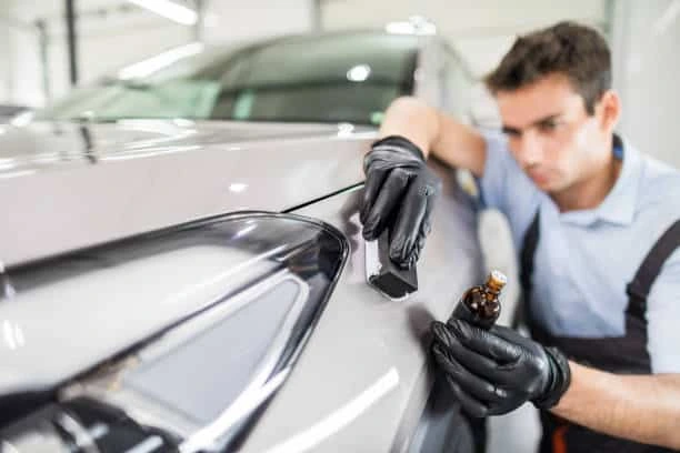 mobile exterior car detailing service in San Ysidro parking area