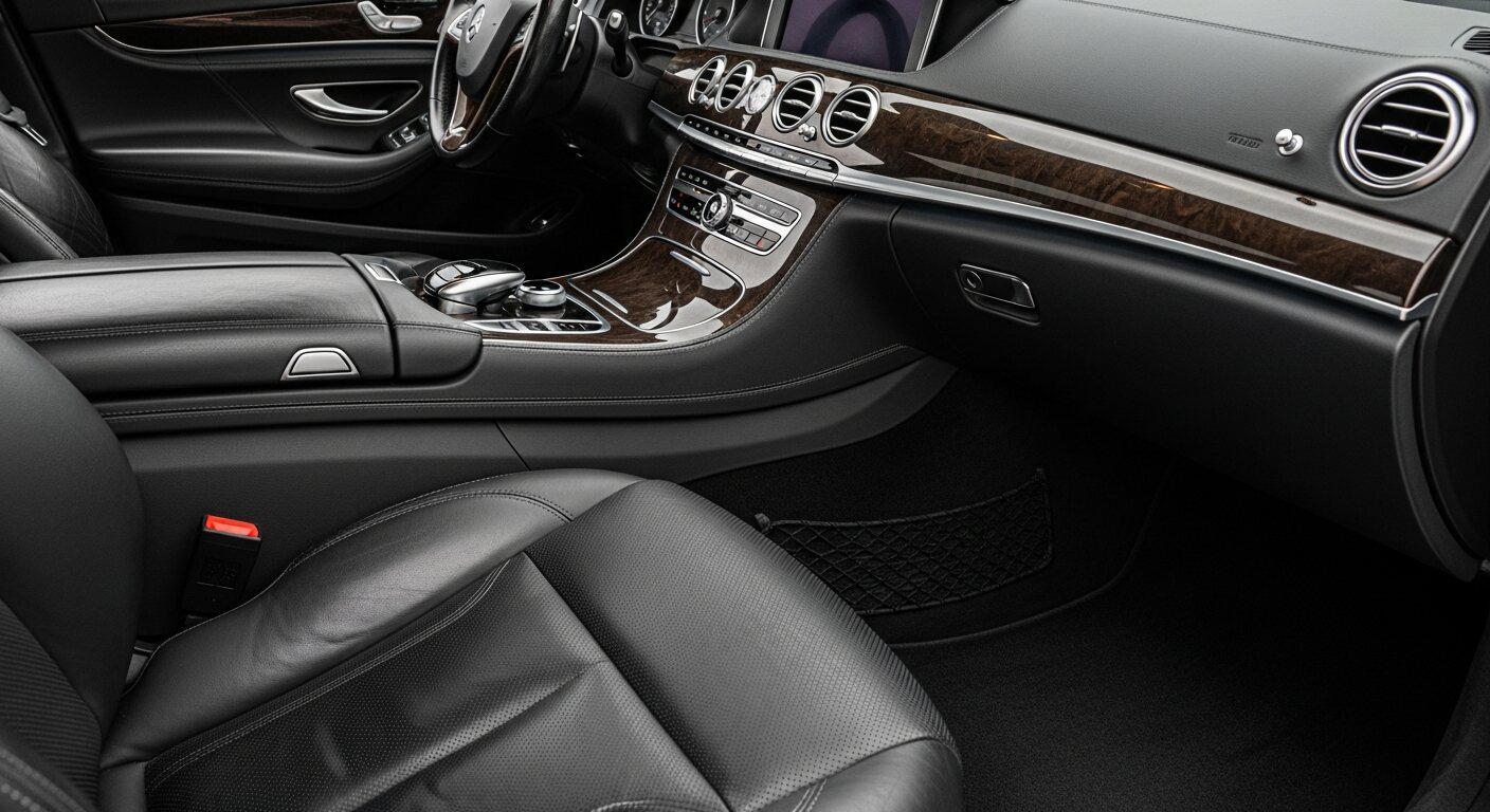 Clean, detailed leather car interior and dashboard after a Chula Vista mobile interior detail