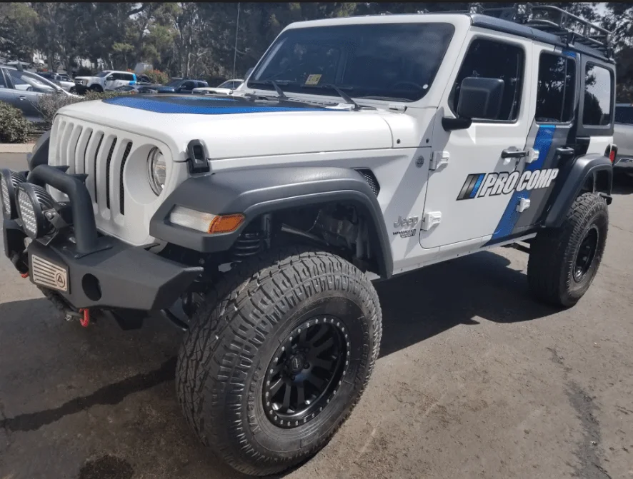 Large lifted vehicle cleaned and detailed by DetailBroski's mobile service in Chula Vista